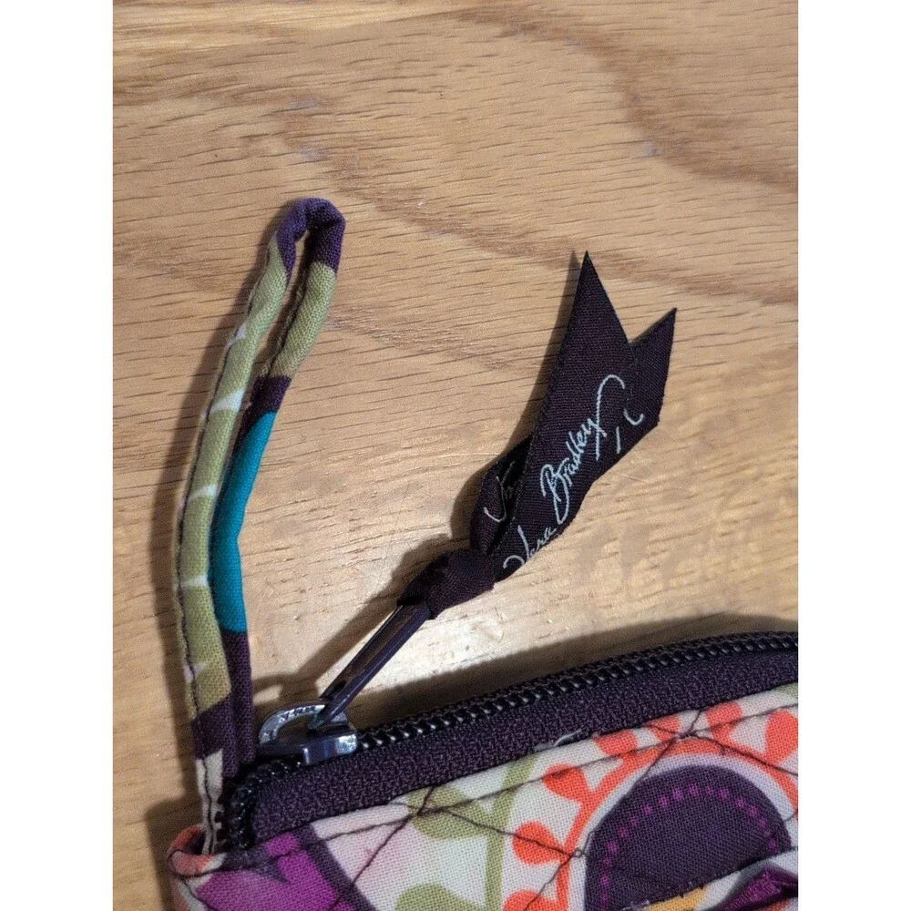 Vera Bradley Women's Purple Plum Crazy Zip Around Wallet Organizer
